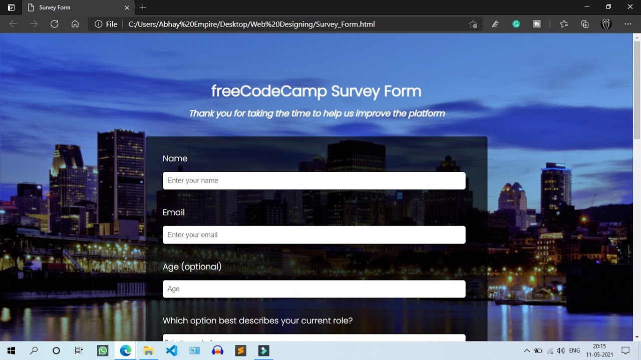 Detail Html Survey Template Nomer 32