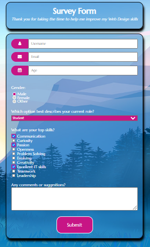 Detail Html Survey Template Nomer 7