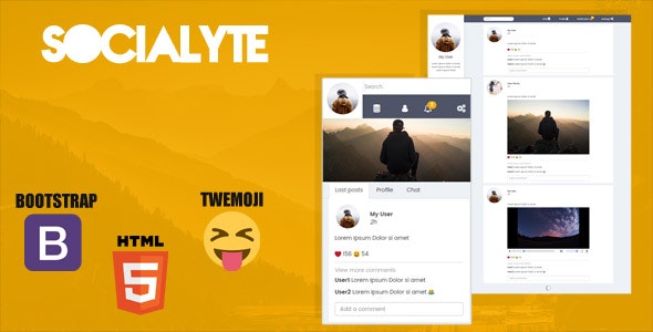 Detail Html Template Social Media Nomer 8