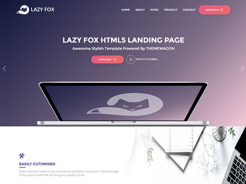 Detail Html5 Landing Page Template Nomer 3