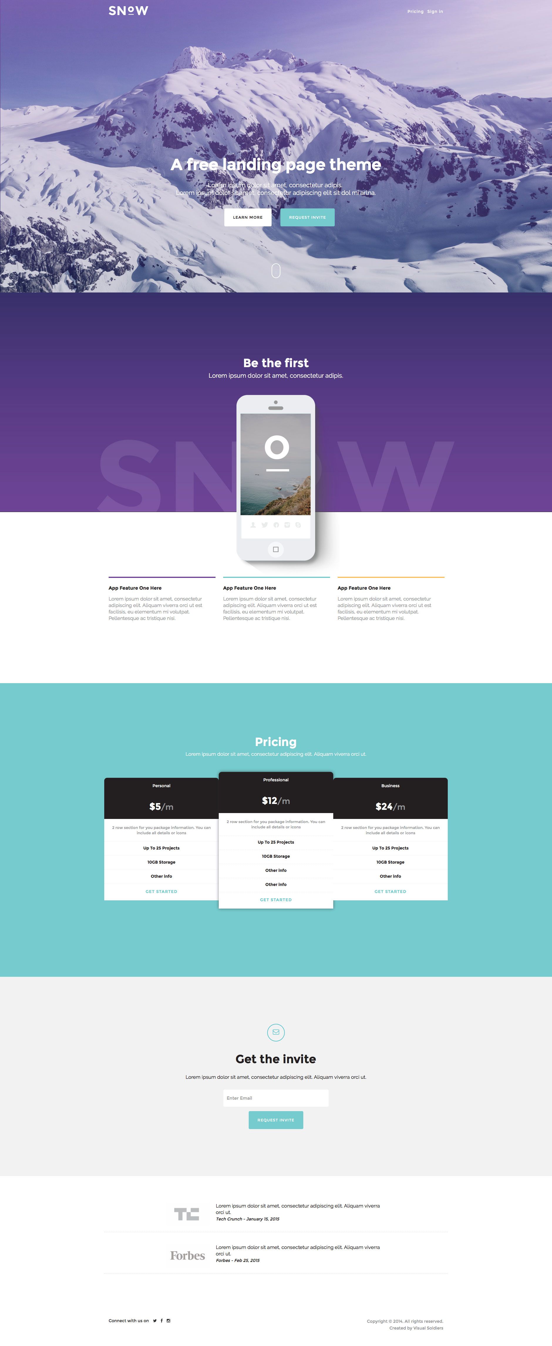 Detail Html5 Landing Page Template Nomer 8