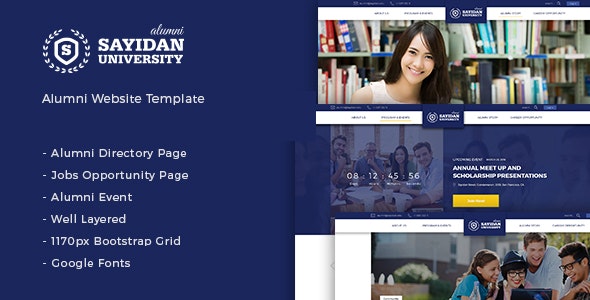 Detail Html5 University Template Nomer 2