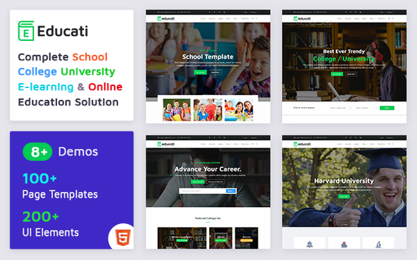 Detail Html5 University Template Nomer 31