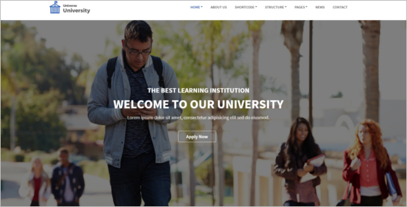 Detail Html5 University Template Nomer 38