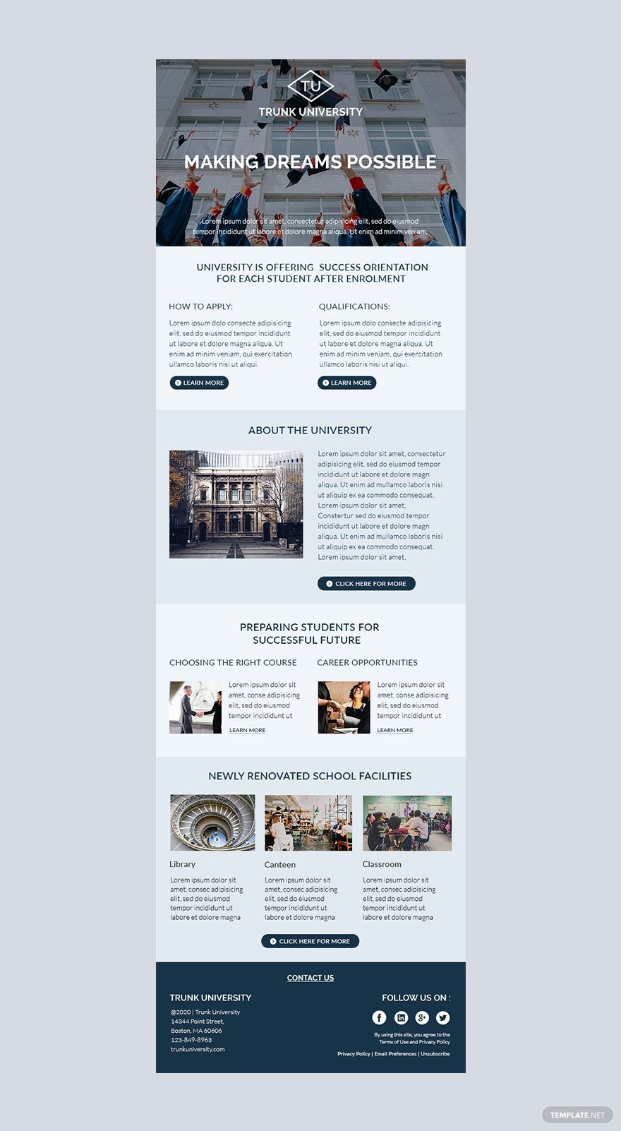 Detail Html5 University Template Nomer 41