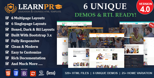 Detail Html5 University Template Nomer 45