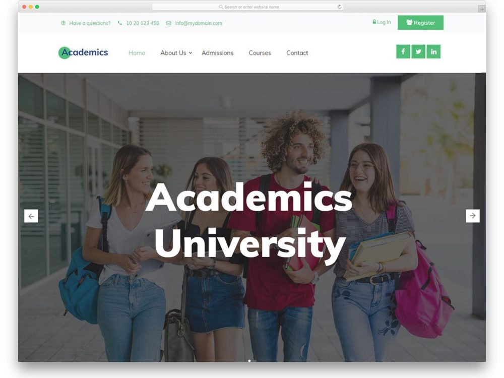 Detail Html5 University Template Nomer 46