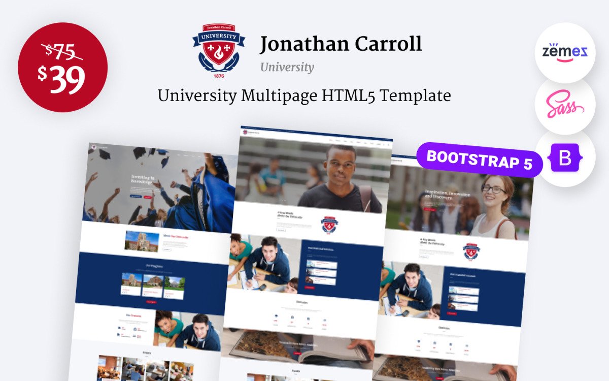 Detail Html5 University Template Nomer 9