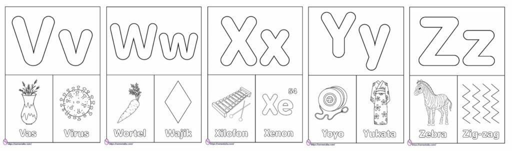 Detail Hurup Abc Gambar Untuk Diwarnai Nomer 11