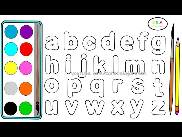 Detail Hurup Abc Gambar Untuk Diwarnai Nomer 3