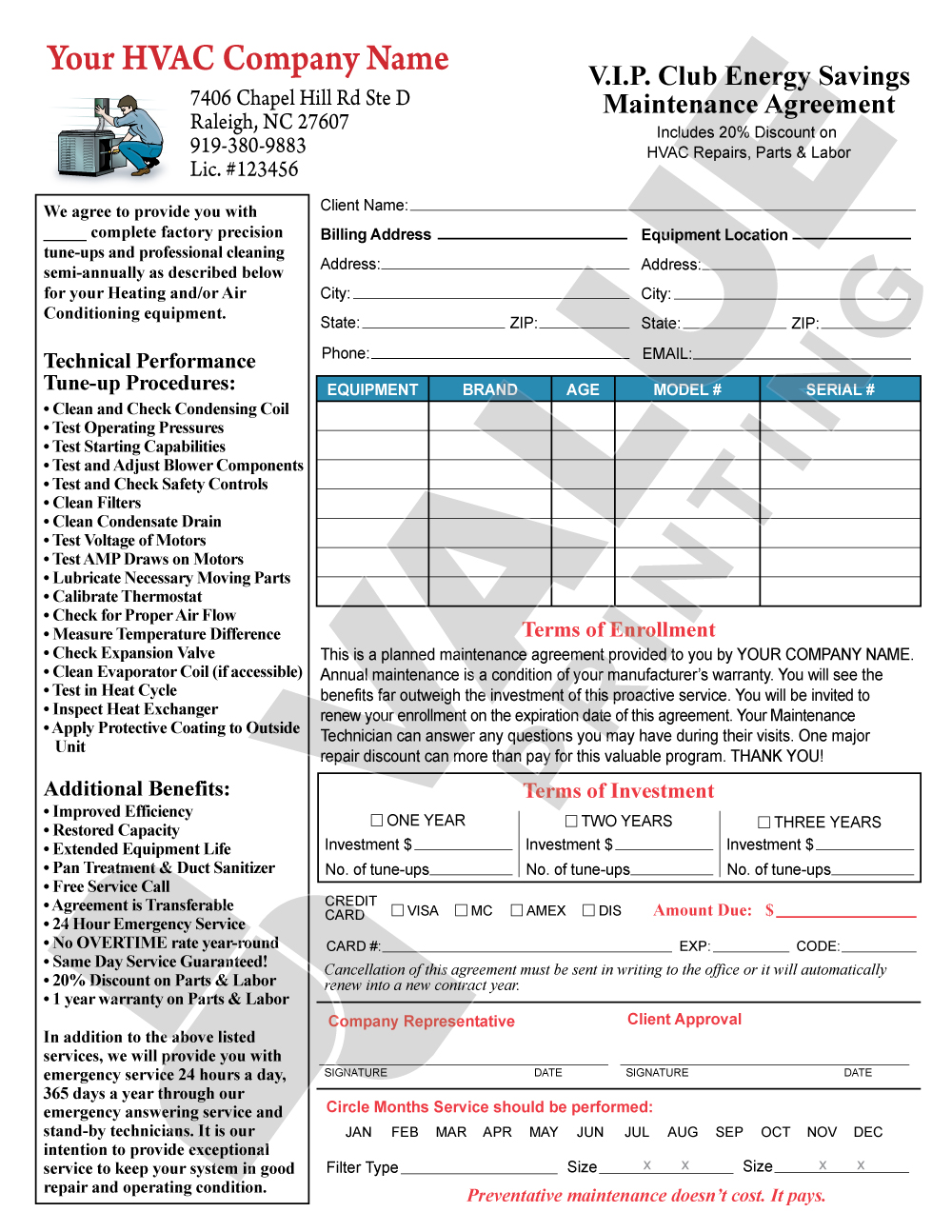 Detail Hvac Maintenance Contract Template Nomer 21