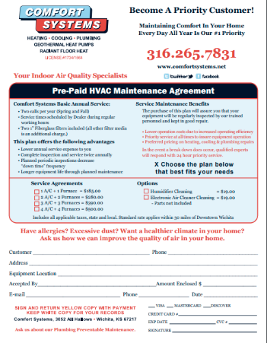 Detail Hvac Maintenance Contract Template Nomer 8