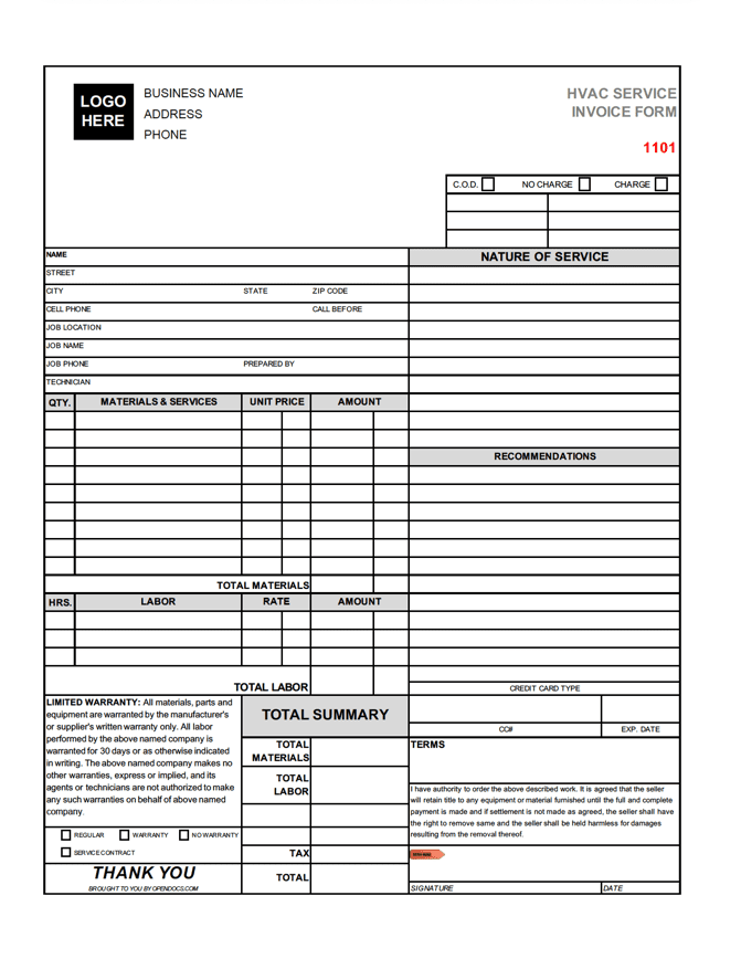 Detail Hvac Report Template Nomer 38