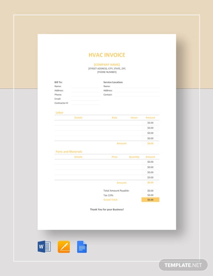 Detail Hvac Report Template Nomer 44