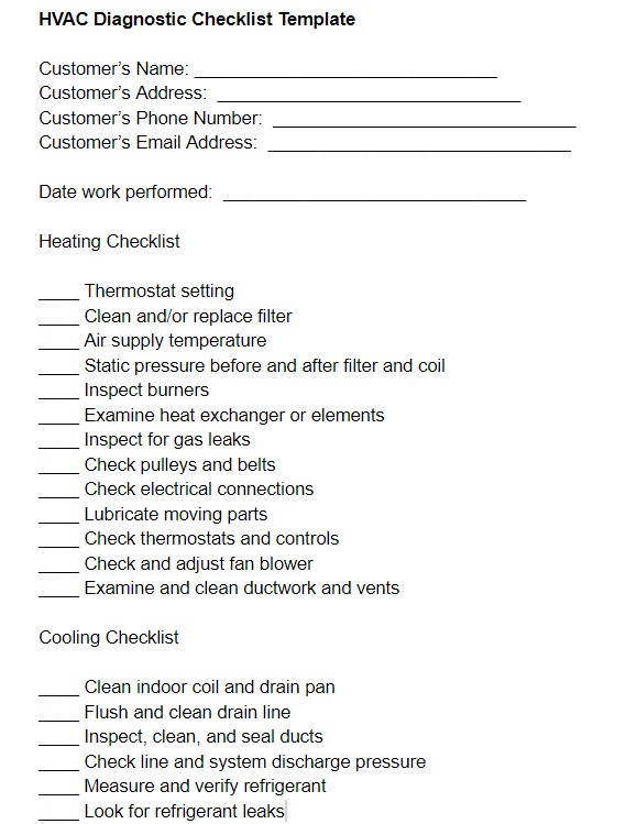 Detail Hvac Report Template Nomer 46