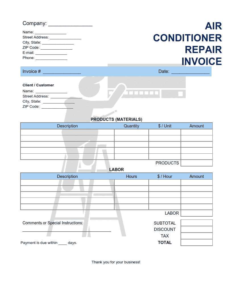 Detail Hvac Service Report Template Nomer 11