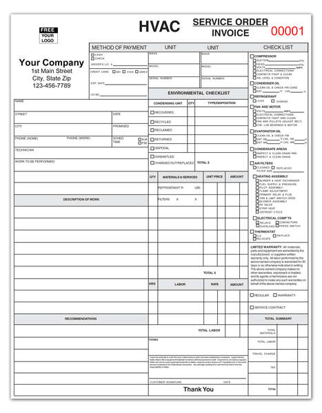 Detail Hvac Service Report Template Nomer 4