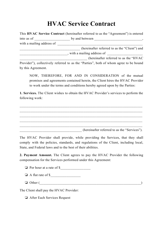 Detail Hvac Service Report Template Nomer 49