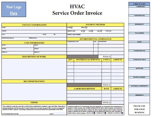 Detail Hvac Service Report Template Nomer 9