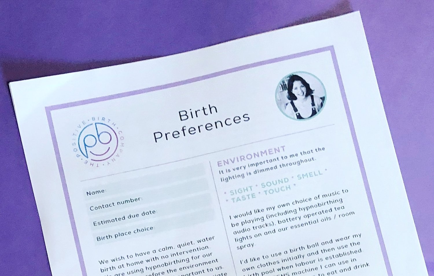 Detail Hypnobirthing Birth Plan Template Nomer 21
