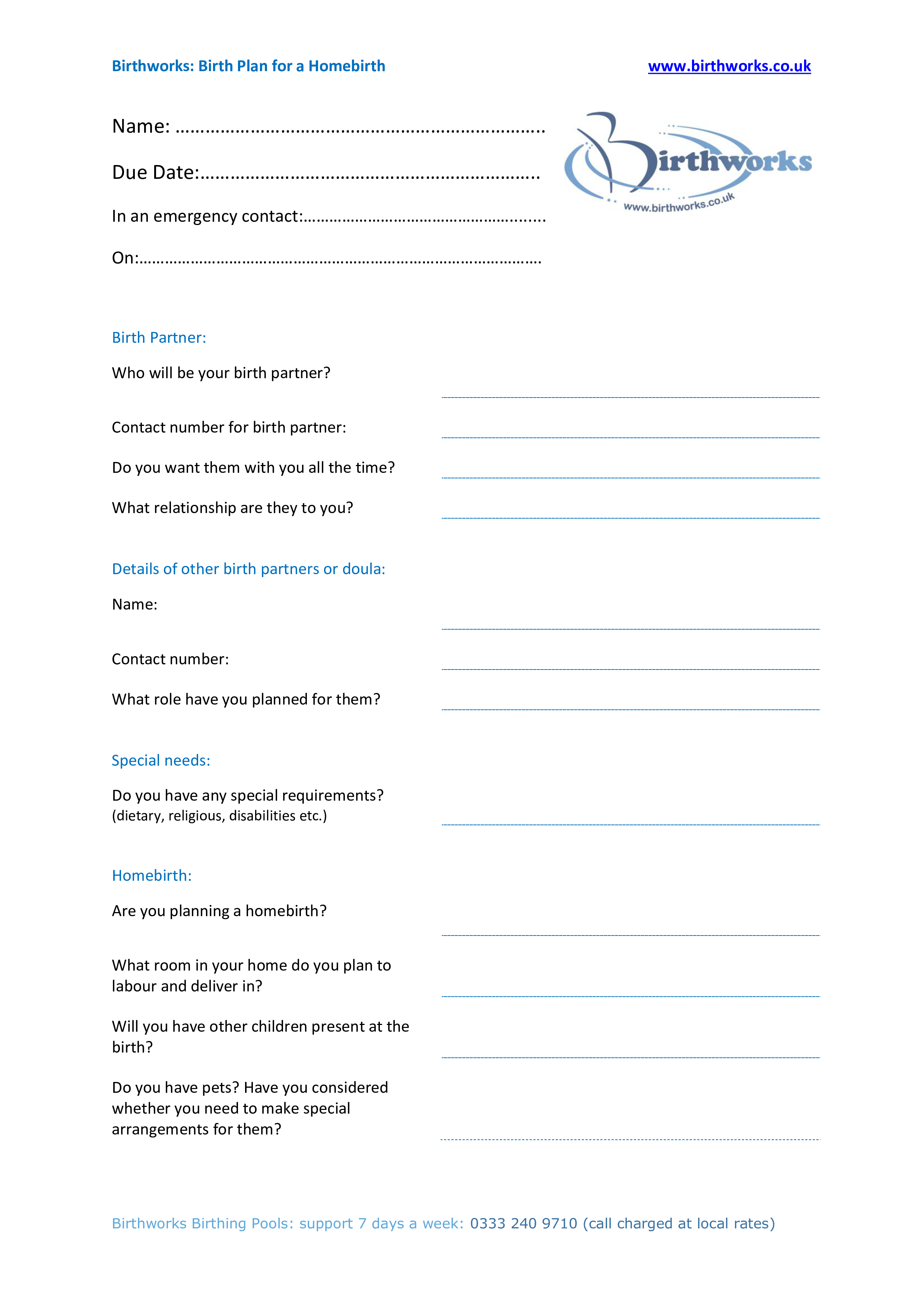 Detail Hypnobirthing Birth Plan Template Nomer 33