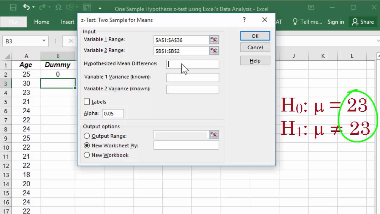 Detail Hypothesis Testing Excel Template Nomer 16