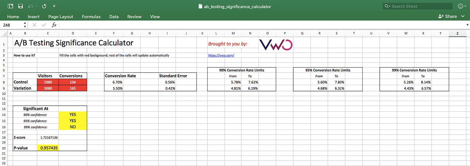 Detail Hypothesis Testing Excel Template Nomer 46