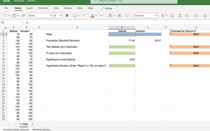 Detail Hypothesis Testing Excel Template Nomer 48