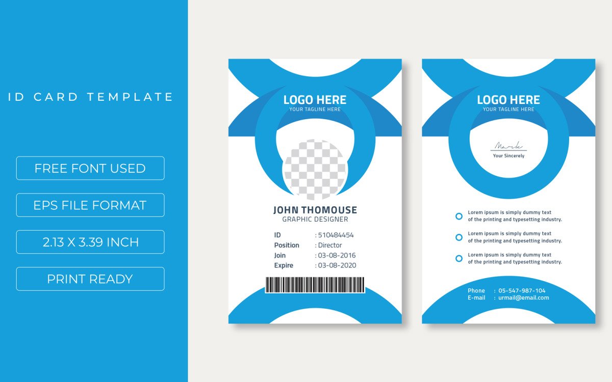 Detail Id Card Design Template Nomer 16