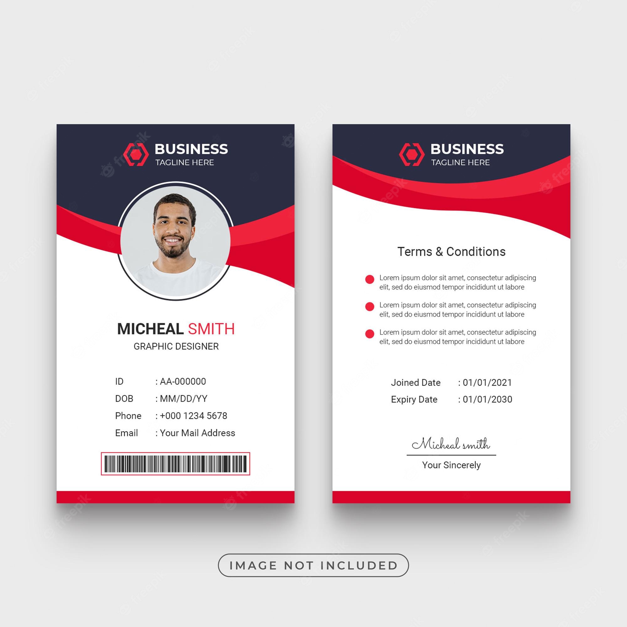 Detail Id Card Design Template Nomer 18