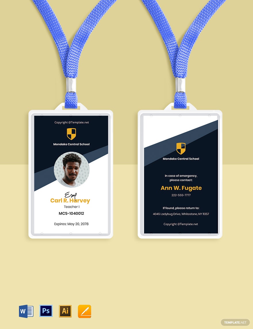 Detail Id Card Design Template Nomer 35