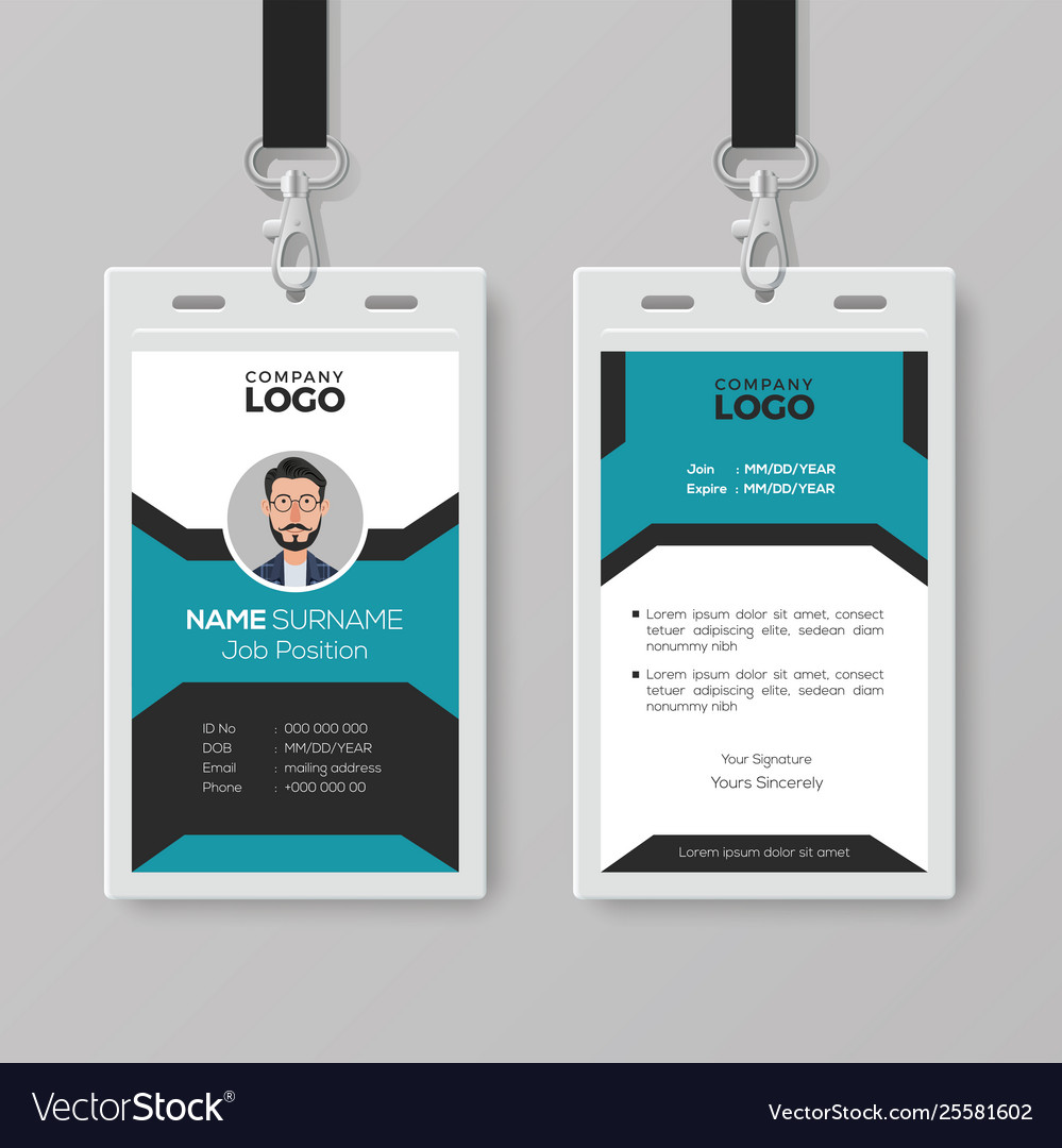 Detail Id Card Employee Template Nomer 2