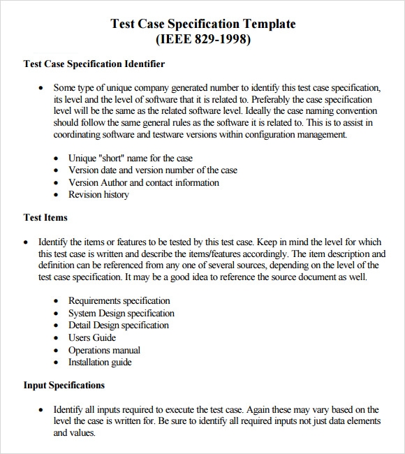 Detail Ieee Test Case Template Nomer 23