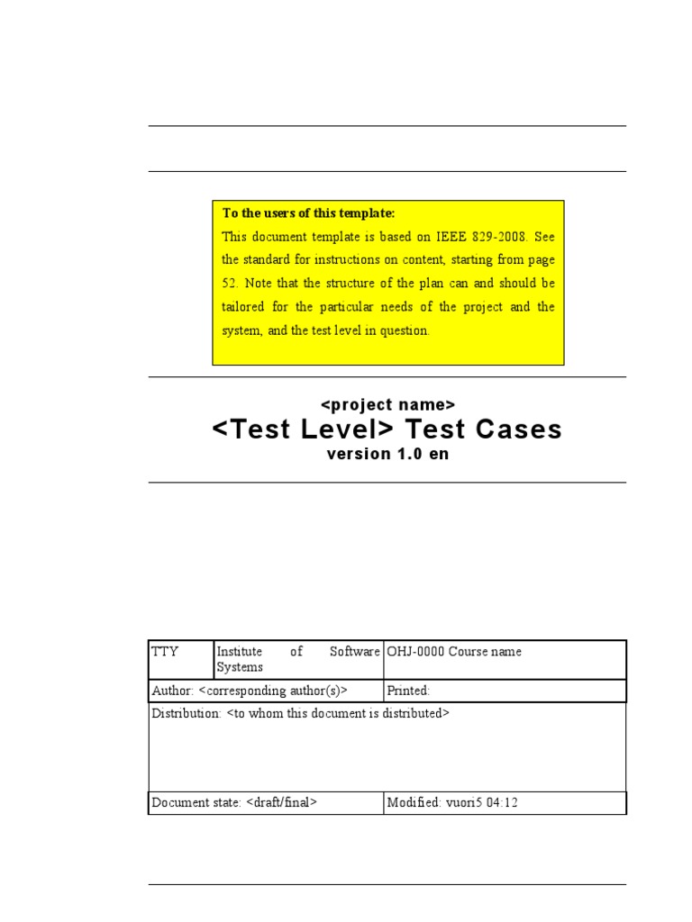 Detail Ieee Test Case Template Nomer 29