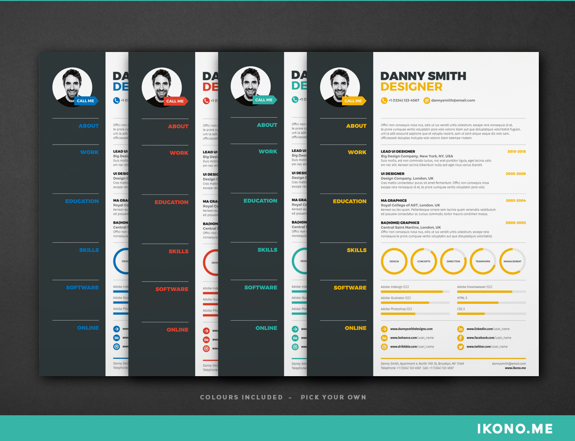 Detail Indesign Resume Template 2018 Nomer 13