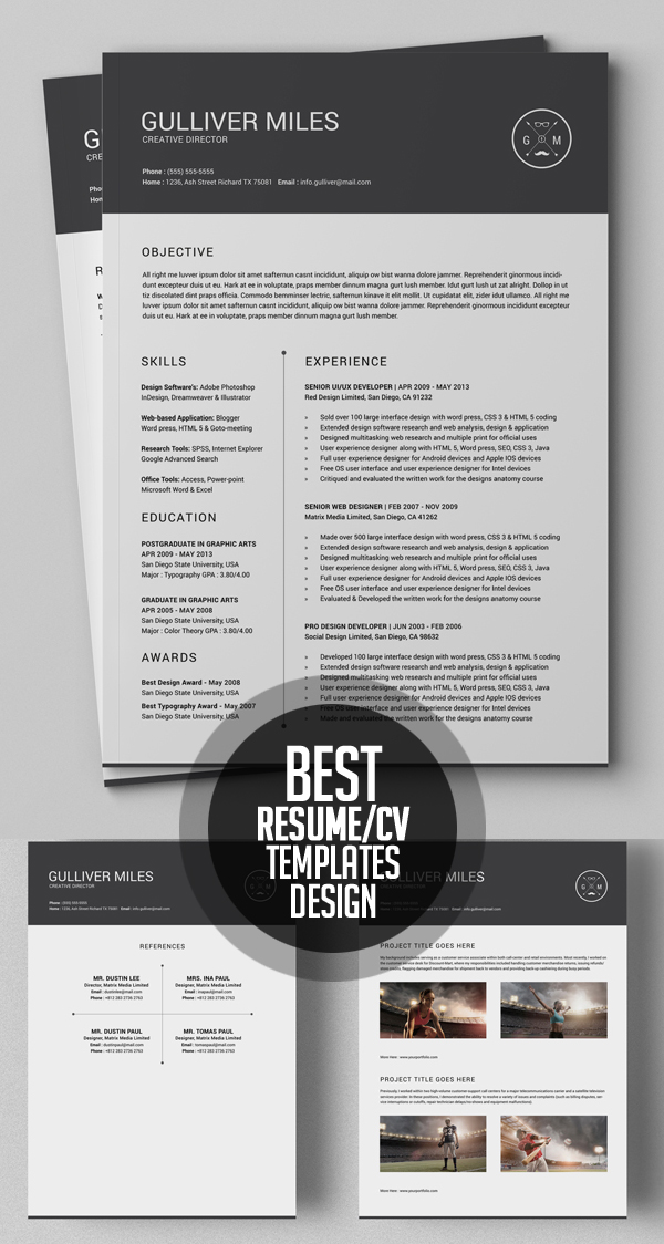 Detail Indesign Resume Template 2018 Nomer 3