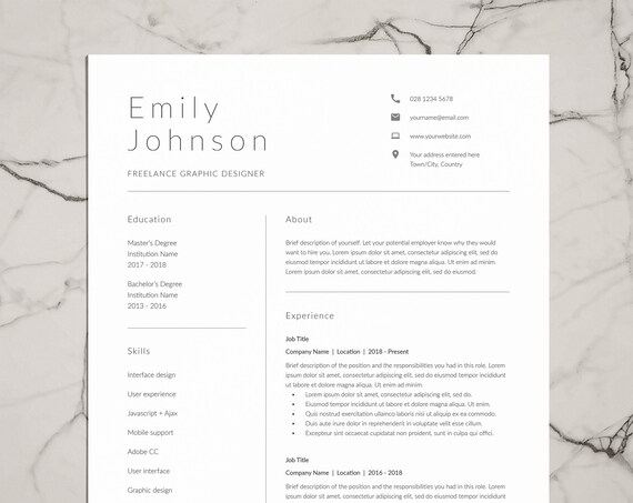 Detail Indesign Resume Template 2018 Nomer 23