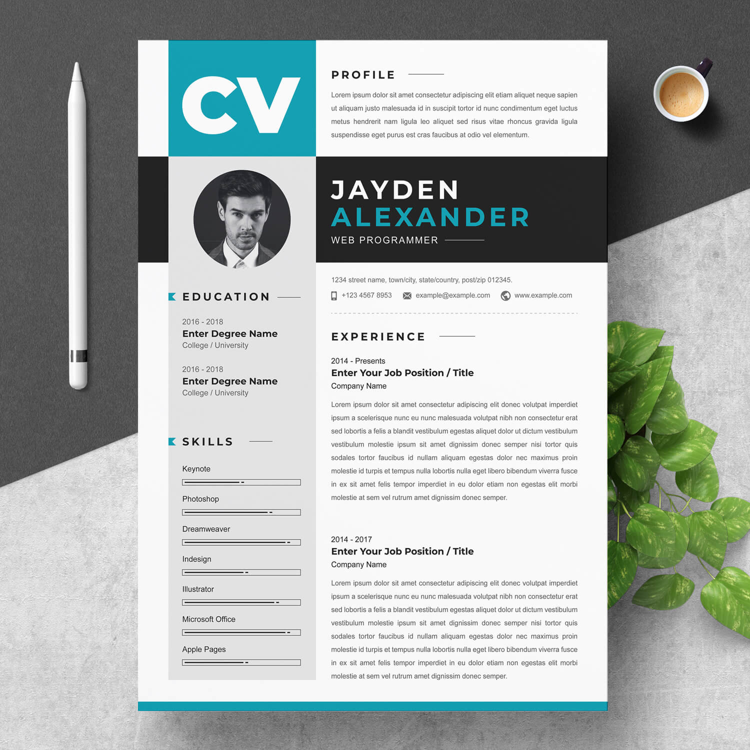 Detail Indesign Resume Template 2018 Nomer 37