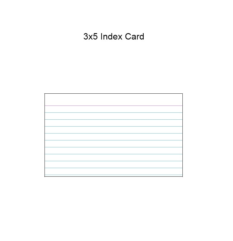 Index Card Template - KibrisPDR