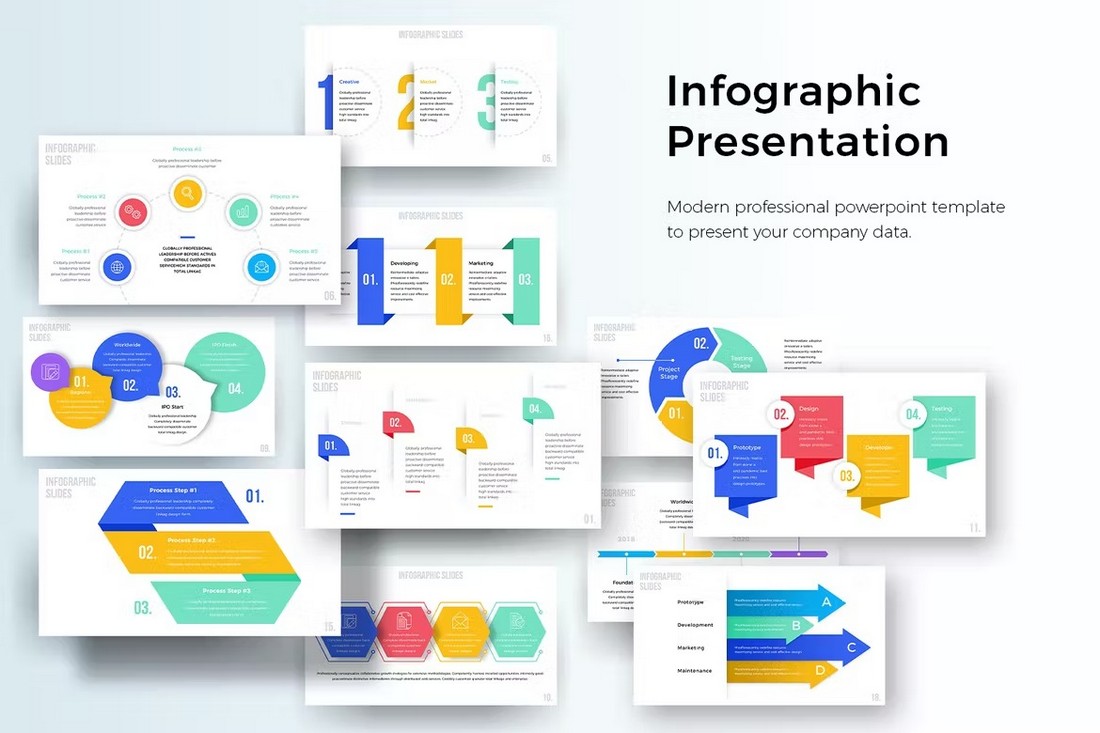 Detail Infographic Template Powerpoint Nomer 55