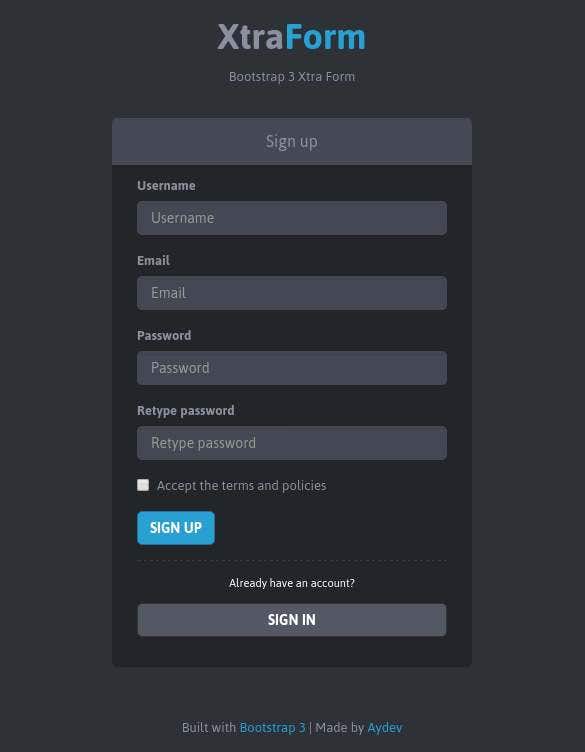 Detail Input Form Bootstrap Template Nomer 35