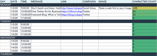 Detail Instagram Content Calendar Template Excel Nomer 12