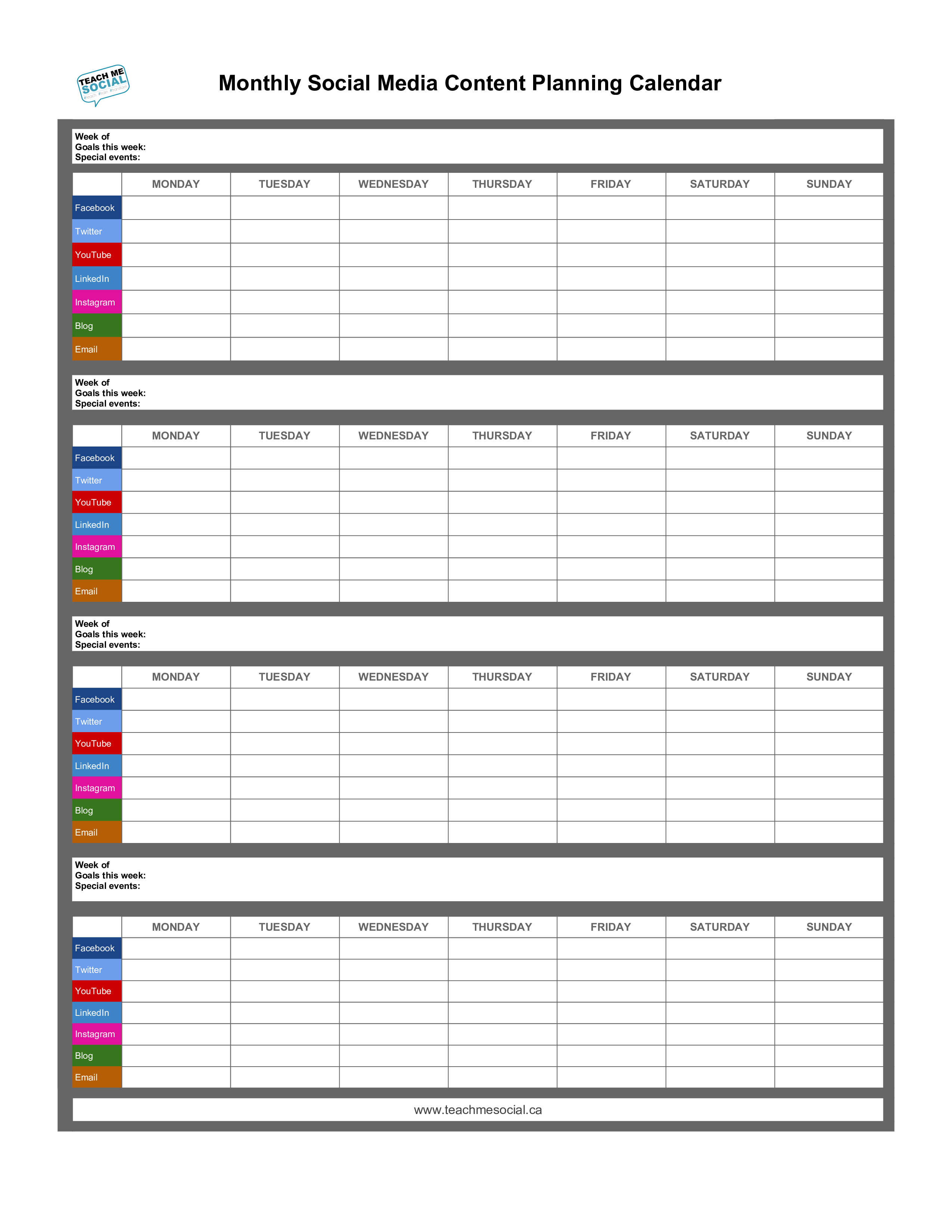 Detail Instagram Content Calendar Template Excel Nomer 13