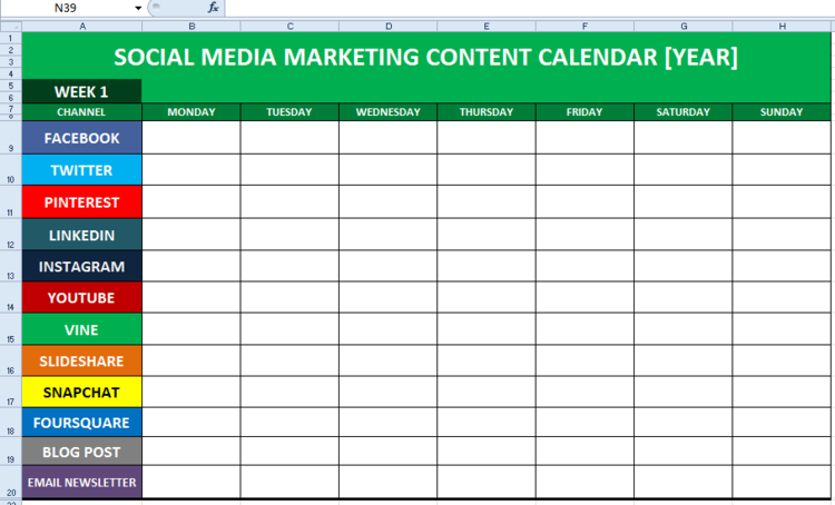 Detail Instagram Content Calendar Template Excel Nomer 3