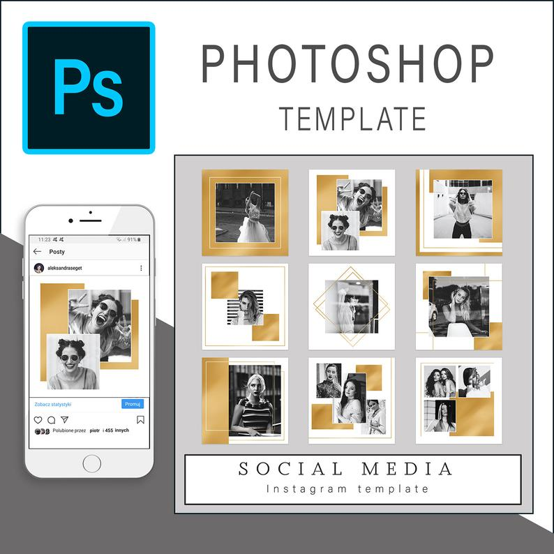Detail Instagram Feed Photoshop Template Nomer 7