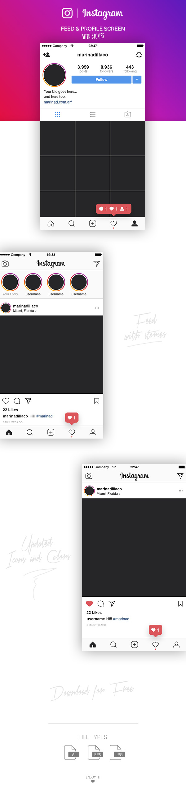 Detail Instagram Feed Template Download Nomer 39