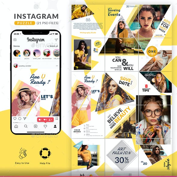 Detail Instagram Grid Template Nomer 20