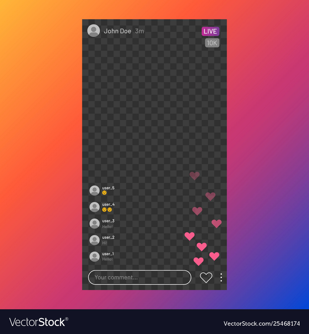 Detail Instagram Live Template Png Nomer 6