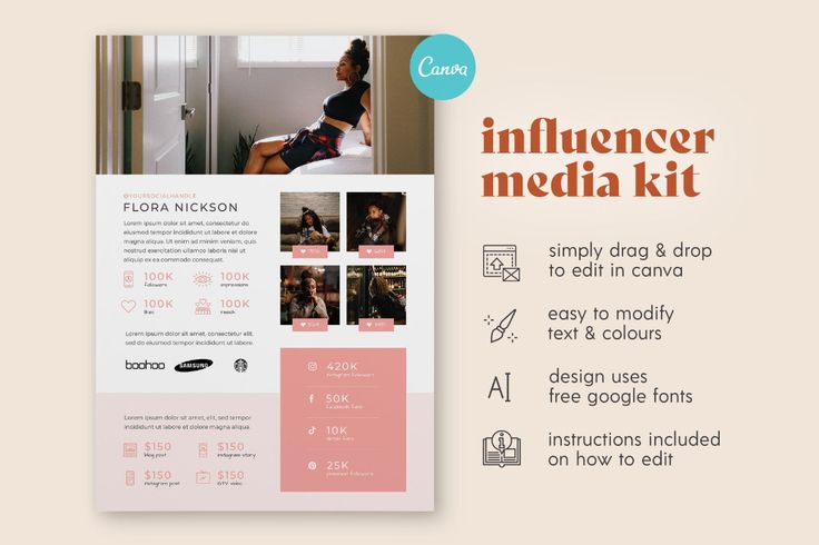 Detail Instagram Media Kit Template Free Nomer 22