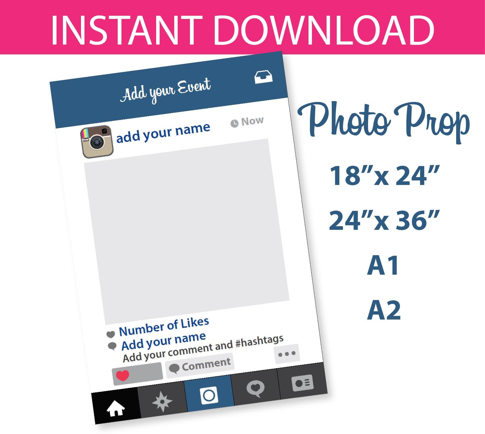 Detail Instagram Photo Booth Frame Template Nomer 12